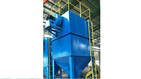 dust collector working during dry mix loading