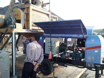 Mobile diesel and electric motor concrete pumps