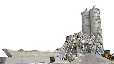 Wet batching plant mixing concrete